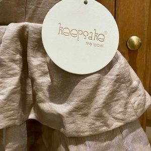 Keepsake Peplum Gold Dress